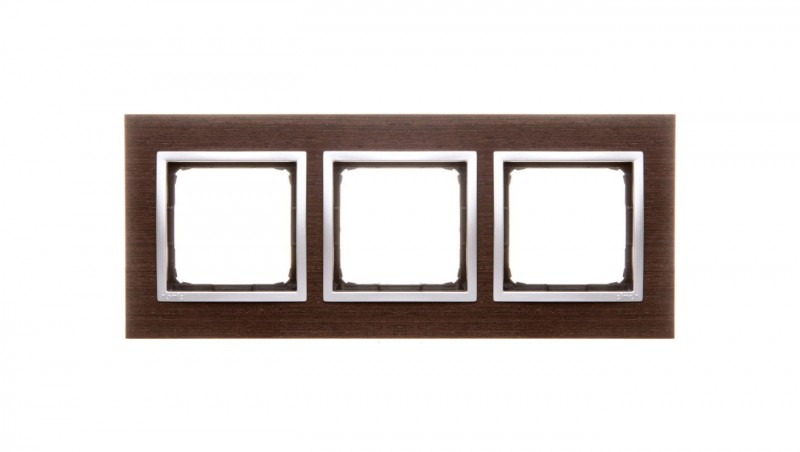 Simon 54 Nature Ramka potrójna drewno SREBRNE WENGE DRN3/84 Simon 54 Nature Ramka potrójna drewno SREBRNE WENGE DRN3/84