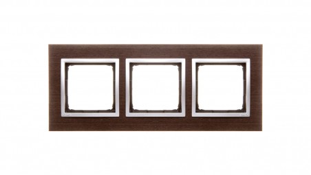 Simon 54 Nature Ramka potrójna drewno SREBRNE WENGE DRN3/84