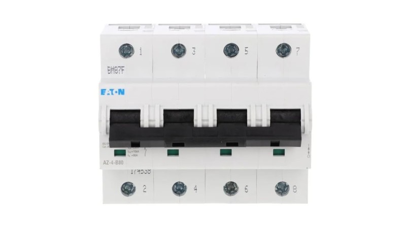 Wyłącznik nadprądowy 4P B 80A 25kA AC AZ-4-B80 174538 Wyłącznik nadprądowy 4P B 80A 25kA AC AZ-4-B80 174538