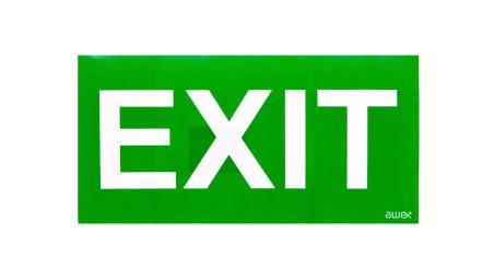 Piktogram PD28 150x300 EXIT logo awex (ISO7010)