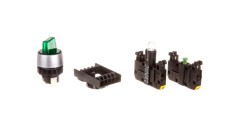 Przełącznik 2 połóżeniowy pokrętło 22mm zielony 1Z bez samopowrotu ST22-PL.Z-10-230-LEDAC