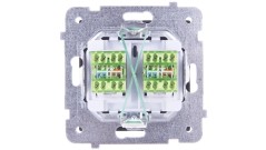 SONATA Gniazdo komputerowe podwójne 2xRJ45 kat.5e czarny metalik KRONE GPK-2R/K/m/33