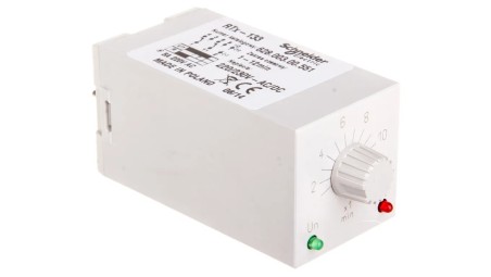 Przekaźnik czasowy 2P 5A 1-12min 220-230V AC/DC załączanie na nastawiony czas RTX-133 220/230 12MIN