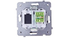 SONATA Gniazdo komputerowe pojedyncze RJ45 kat.5e czarny metalik KRONE GPK-1R/K/m/33