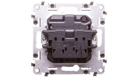 VALENA LIFE Gniazdo pojedyncze b/u aluminium 753316