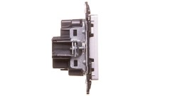 VALENA LIFE Gniazdo pojedyncze b/u aluminium 753316