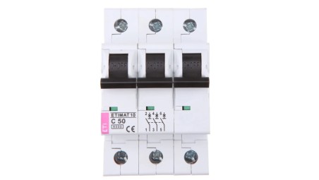 Wyłącznik nadprądowy 3P C 50A 6kA AC ETIMAT10 002135721
