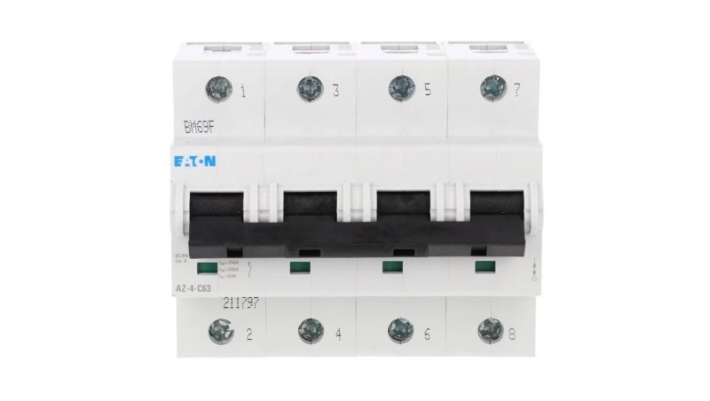 Wyłącznik nadprądowy 4P C 63A 25kA AC AZ-4-C63 211797 Wyłącznik nadprądowy 4P C 63A 25kA AC AZ-4-C63 211797