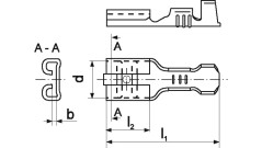 Nasuwka przewodowa cynowana MS 6,3-2SN /100szt./