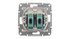 Sedna Gniazdo komputerowe podwójne RJ45 kat.5e UTP białe SDN4400121
