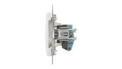 Sedna Gniazdo komputerowe podwójne RJ45 kat.5e UTP białe SDN4400121