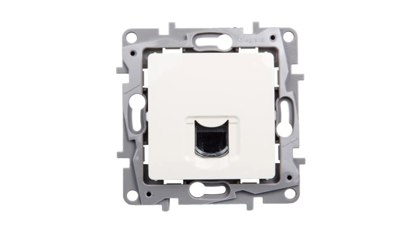 NILOE Gniazdo komputerowe pojedyncze RJ45 kat.6 UTP kremowe 664873 NILOE Gniazdo komputerowe pojedyncze RJ45 kat.6 UTP kremowe 664873