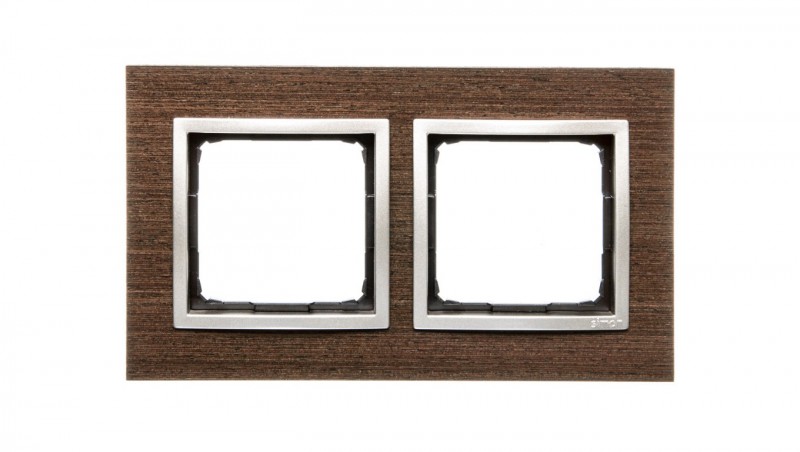 Simon 54 Nature Ramka podwójna drewno ZŁOTE WENGE DRN2/85