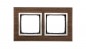 Simon 54 Nature Ramka podwójna drewno ZŁOTE WENGE DRN2/85