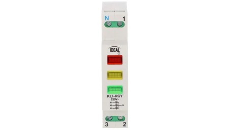 Lampka modułowa LED 3-Fazowa czerwona/żółta/zielona KLI-RGY (3x230V+N) AC 32893