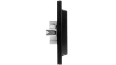 Gniazdo 2x2P+PE Asfora antracyt z ramką EPH9800271