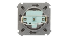 Simon Basic Gniazdo bryzgoszczelne z/u IP44 z klapką dymną stal inox BMGZ1B.01/21a