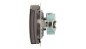Simon Basic Gniazdo bryzgoszczelne z/u IP44 z klapką dymną stal inox BMGZ1B.01/21a