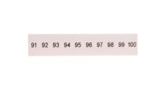 Oznacznik do złącz szynowych, opisówka ZB 5 numerowana od 91-100 kolor biały /10szt./