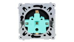 Simon Basic Gniazdo wtyczkowe z uziemieniem Schuko (moduł) 16A, 250V, zaciski śrubowe czarny BMGSZ1.01/49