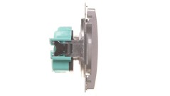 Simon Basic Gniazdo pojedyncze b/u 16A 250V srebrny mat BMG1.01/43