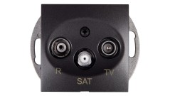 Simon 54 Gniazdo antenowe RD/TV/SAT przelotowe antracyt DASP.01/48