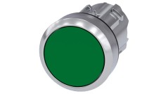 Napęd przycisku 22mm zielony płaski z samopowrotem metalowy IP69k SIRIUS ACT 3SU1050-0AB40-0AA0