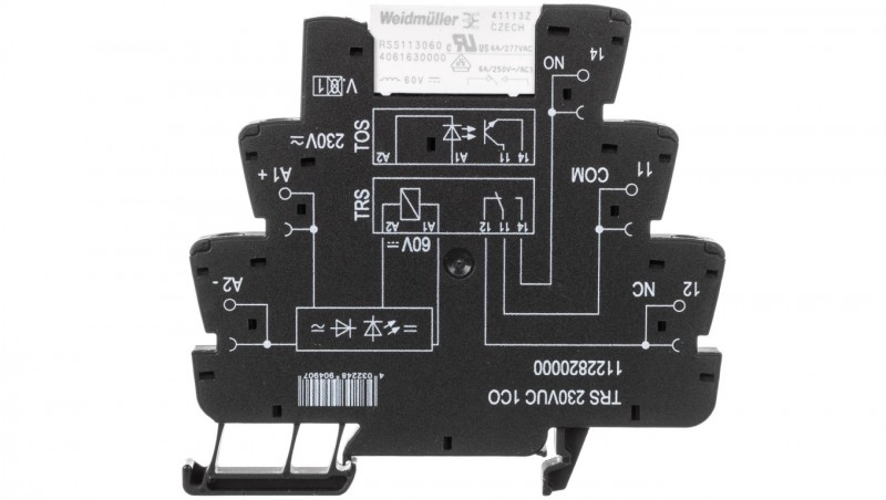Przekaźnik przemysłowy 1P 6A 230V AC/DC TRS 230VUC 1CO 1122820000 Przekaźnik przemysłowy 1P 6A 230V AC/DC TRS 230VUC 1CO 1122820000