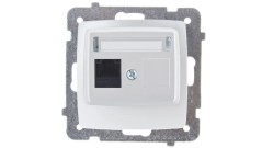 KARO Gniazdo komputerowe pojedyncze RJ45 kat.5e MMC srebrny perłowy GPK-1S/K/m/43
