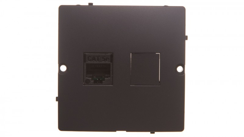 Simon Basic Gniazdo komputerowe RJ45 pojedyncze kategoria 5e (moduł) grafit matowy BMF51.02/28 Simon Basic Gniazdo komputerowe RJ45 pojedyncze kategoria 5e (moduł) grafit matowy BMF51.02/28