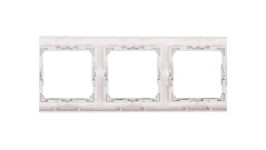 VALENA Ramka potrójna pozioma aluminium/srebro 770353