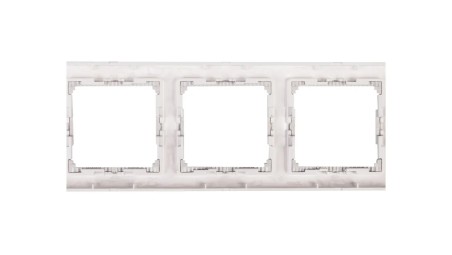 VALENA Ramka potrójna pozioma aluminium/srebro 770353