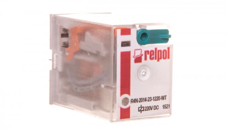 Przekaźnik przemysłowy 4P IP40 AgNi R4N-2014-23-1220-WT 860619 Przekaźnik przemysłowy 4P IP40 AgNi R4N-2014-23-1220-WT 860619