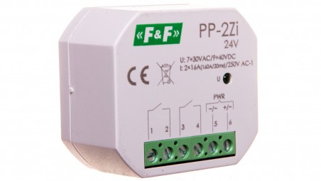 Przekaźnik elektromagnetyczny 2Z 16A 7-30V AC /9-40V DC (160A/20ms) PP-2Zi-24V