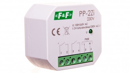 Przekaźnik elektromagnetyczny 2Z 16A 100-265V AC (160A/20ms) PP-2Zi-230V