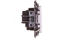 VALENA LIFE Gniazdo pojedyncze z/u 2P+Z aluminium 753381