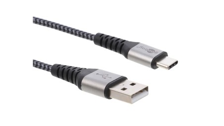 Kabel USB-C ™ do USB-A tekstylny z wtyczkami metalowymi 1 m 49296