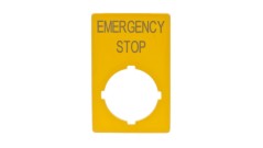 Tabliczka opisowa żółta prostokątna EMERGENCY STOP M22-XZK-GB99 216472