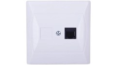 AKCENT Gniazdo komputerowe pojedyncze RJ45 kat.5e MMC białe GPK-1A/K/00