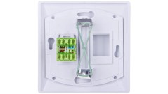 AKCENT Gniazdo komputerowe pojedyncze RJ45 kat.5e MMC białe GPK-1A/K/00