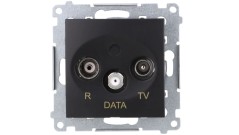 Simon 54 Gniazdo R-TV-DATA (moduł) czarny mat DAD.01/49
