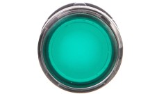 Główka przyc. kryta ziel. podśw. O22 push-push zing. LED ZB5AH033