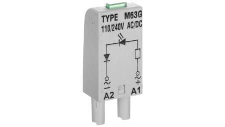 Moduł sygnalizacyjny L (dioda: LED zielony) 110-230 V AC/DC M63G szary 854854