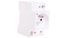 Gniazdo modułowe z lampką iPC 2P+E 10/16A 250V na szynę białe A9A15307