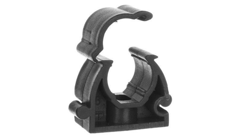 Uchwyt zamknięty do rur 13mm szary UZ 13 SZ 10188 /100szt./
