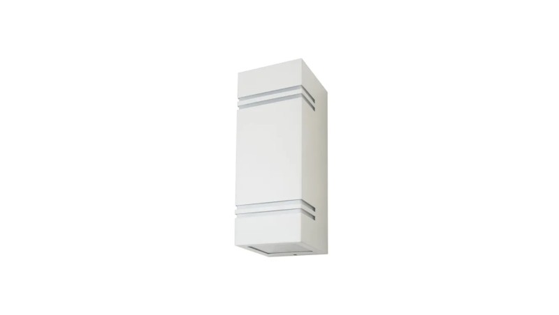 Oprawa ewelacyjna VT-7662 GU10 WALL FITTING SQUARE,SS BODY WITH BORDER-WHITE BODY,2 WAY IP44 7543