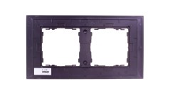 Simon 82 Ramka podwójna pozioma łupek/ ramka pośrednia aluminium mat 82927-63