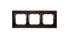 SONATA Ramka potrójna czarne szkło / czarna R-3RGC/32/25