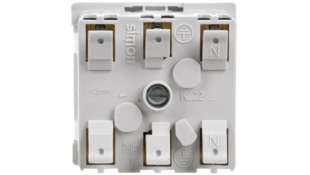 Simon Connect Gniazdo K45 pojeyńcze z/u 16A IP20, szybkozłącza, anodyzowane aluminium K22/8