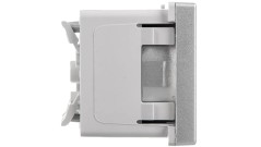 Simon Connect Gniazdo K45 pojeyńcze z/u 16A IP20, szybkozłącza, anodyzowane aluminium K22/8